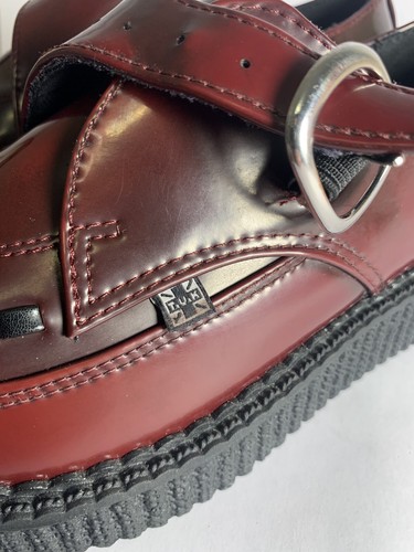 Burgundy Rub-Off TUKskin Creeper - Size Women's 8/ Men's 6/ EU 39 New With Tag - Picture 9 of 15