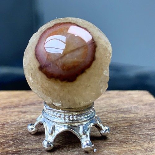 12G Natural Gobi Agate Eye Agate sphere Crystal Ball Madagascar mineral - Picture 3 of 24