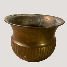 Copper Brass Planter Pot Rustic Decor Gardening Handcrafted Collectible Home
