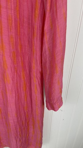 BELLA TU Mujer ROSA Y NARANJA CUELLO CON CUENTAS TÚNICA TOP Talla M - Imagen 5 de 12