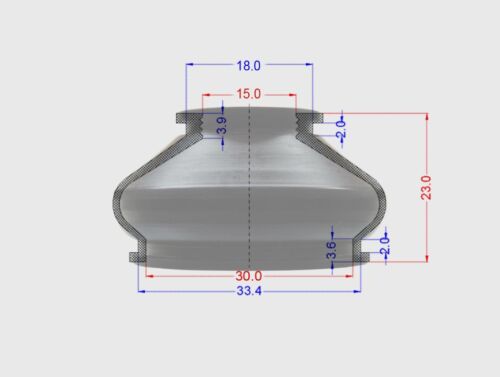 2 X High Quality Rubber 15 30 23 Dust Cover and Ball Joint Boots Tie Rod End - Picture 3 of 4