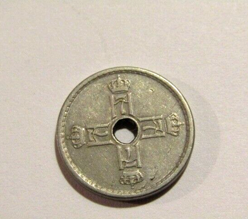 Norway 1950 25 Ore Coin - Picture 2 of 5