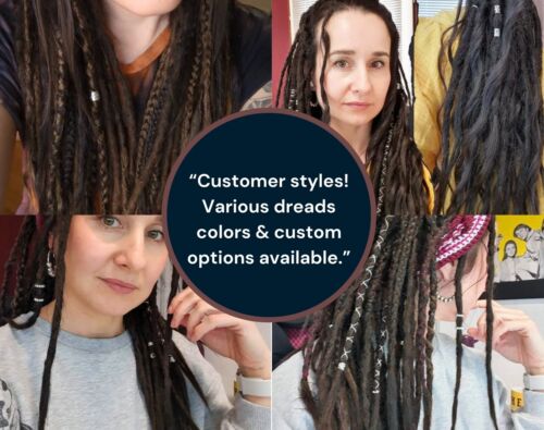 Brązowe blond szydełkowe dredy | Boho Festival Hair | SE DE Locs Burning Man - Zdjęcie 8 z 11