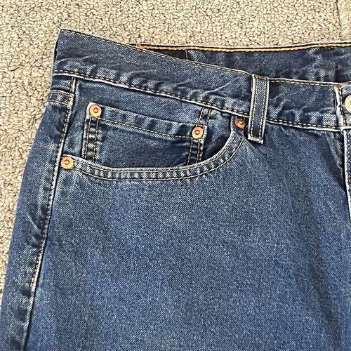 Jeans Levis 505 para hombre talla 36x32 (31) azul denim pierna recta algodón - Imagen 4 de 11