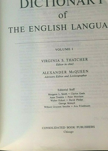 The Webster Dictionary of the English Language Volume 1 CONSOLIDATED 1964 - Picture 5 of 7