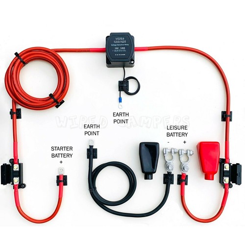 Pre Made - Voltage Sensitive Split Charge Relay Kit 7M WV T3 / T4 - 12V VSR - Imagen 4 de 7