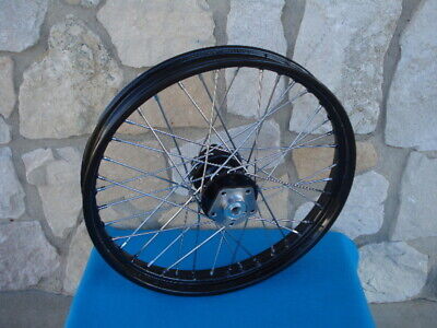 21x2.15 40 SPOKE BLACK FRONT DUAL DISC SHOVELHEAD HARLEY FXWG 1980-1983