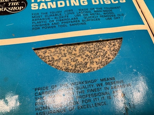 CARBORUNDUM Aloxite Fastcut Sanding Discs 6" x 1/4" extra coarse grit 9 discs - Picture 8 of 10