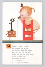 Postcard Telephone Artist Signed Mabel Lucie Attwell Hullo Hullo
