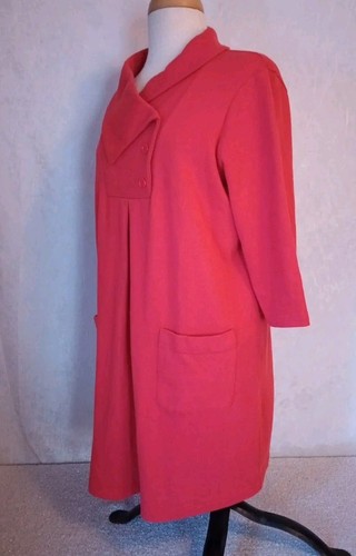 Blair Red Long Tunic Sweatshirt With Pockets Women's SZ L - Picture 2 of 6
