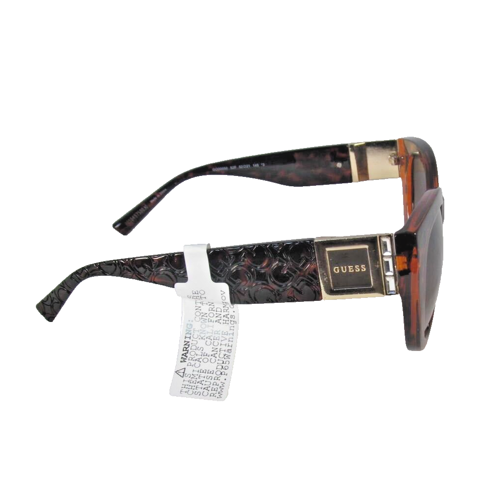 GUESS Cat Eye Tortoise Shell Sunglasses Logo Print Arms  display picture 2