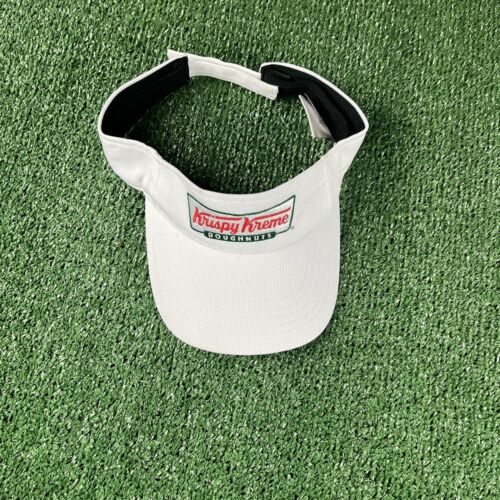 Krispy Kreme Donuts Sombrero Gorra Visera Blanco Correa Espalda Ajustable Disfraz de Trabajo - Imagen 3 de 7