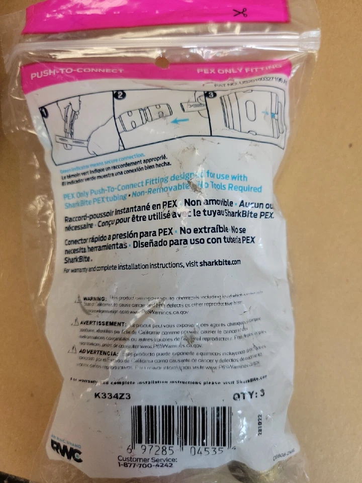 SharkBite EvoPEX Drop Ear Elbow 1/2" x 1/2" FNPT 2- 3Pks Push To Connect - Image 3 of 3