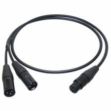 DIY Y-type Balanced Leads L-4E6S XLR 3Pin 1F2M 1 female to 2 male audio splitter