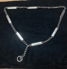 Silver Tone Ladies Adjustable Metal Belt 38  Long Preowned