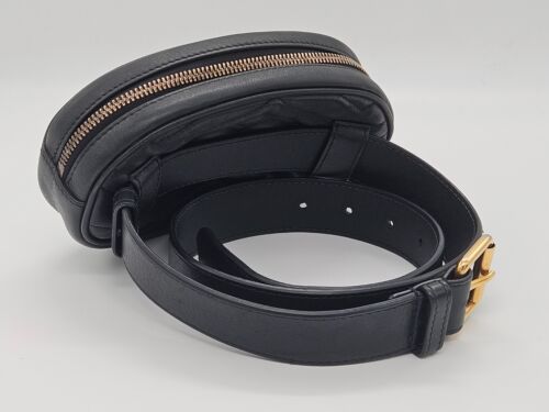 Gucci Matelassé Mini GG Marmont Black Leather Belt Bag - Leather - 85cm - 34" - Picture 4 of 15