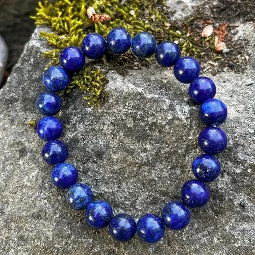 Natural Genuine Lapis lazuli 8MM Beads Healing Chakra Blue Gemstone Bracelet - Picture 1 of 9