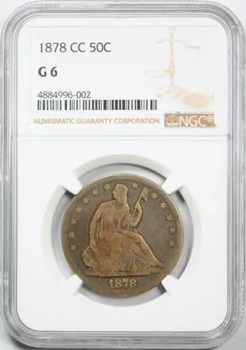 1878-CC Seated Liberty Half Dollar NGC G-6