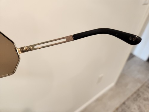 Vintage France Anchor Silver Metal Chrome Fashion Retro Sunglasses Geometric  - Picture 12 of 15