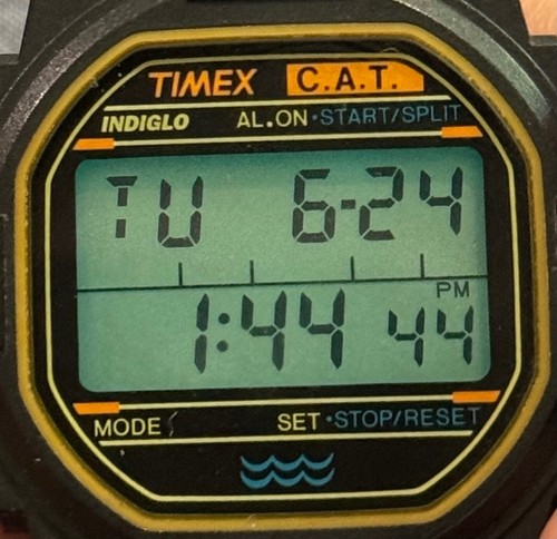 1996 Vintage Timex C.A.T. Men's Digital Watch - New battery - No Chime - READ! - Picture 18 of 20