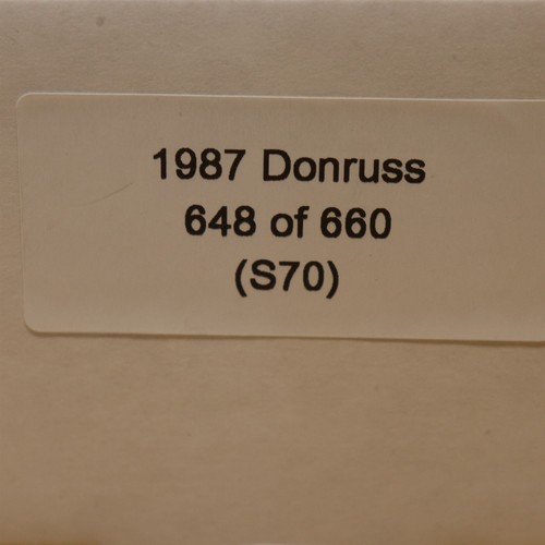 1987 Donruss (Base Set) Partial Set - 648 / 660 (S70) - Picture 5 of 5