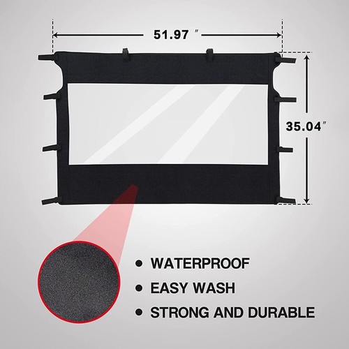 For Yamaha Rhino 450 600 /700 78637 UTV Soft Rear Windshield Window Kymvo UXV500 - Picture 7 of 7