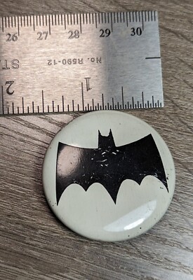 Batman Pin Button 1960s Classic Batman Logo Union Made Batman Pin Button 1960s Classic Batman Logo Union Made