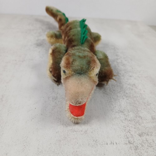 Vintage Steiff Gaty Krokodil 31 cm EAN 2315,00 mit Knopf, Flagge & Brustanhänger - Bild 3 von 10