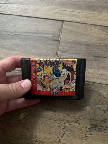 The Ren & Stimpy Show Stimpy's Invention Sega Genesis Video Game Cart - Picture 1 of 7
