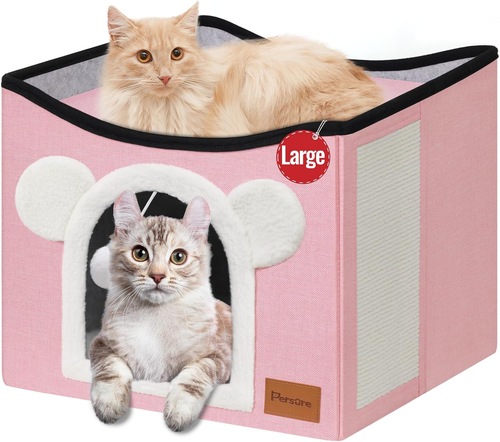 Cat House Cat Beds for Indoor Cats Large Foldable Multifunction Cat Cave for Pet - Bild 12 von 12