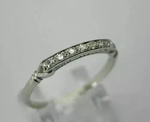 2Ct Art Deco Style Lab Created Diamond Round Anniversary 14k White Gold FN Ring