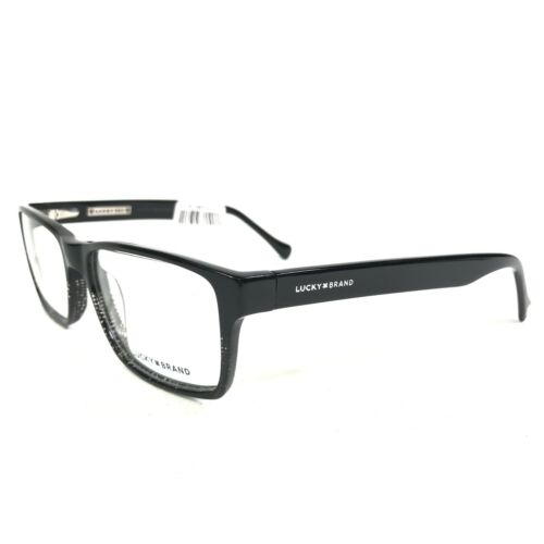 Lucky Brand D401 BLACK Eyeglasses Frames Square Full Rim 55-17-140 - Picture 5 of 12
