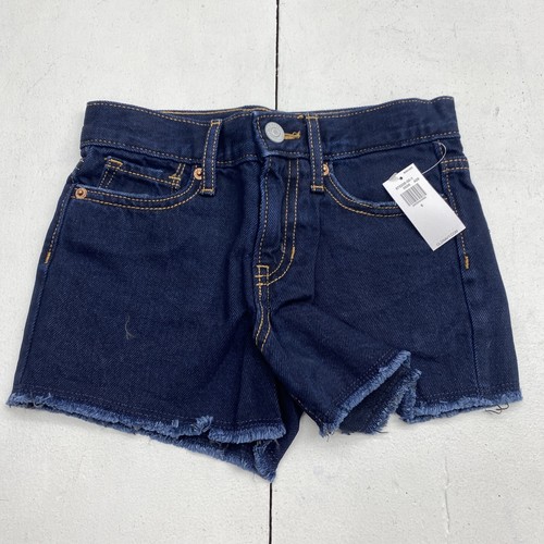 Old Navy A Sky High Dark Wash Denim Shorts Girls Size 6 New - Picture 1 of 7