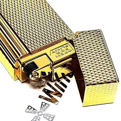 Encendedor de aceite FOX Gold Barley Engine bronceado patrón liso molino de viento Japón - Imagen 5 de 12