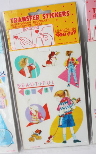 4X RARE VINTAGE 80'S KUTSUWA TRANSFER STICKER SHEETS BEAUTIFUL SUNDAY JAPAN NEW! - Picture 4 of 11