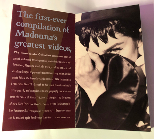 The Immaculate Collection by Madonna (VHS, Jan-1991, Warner Reprise) Vintage - Picture 2 of 4