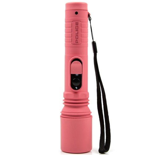 POLICE Stun Gun Self Defense 305 700 BV Rechargeable with LED Flashlight Pink - Picture 3 of 10
