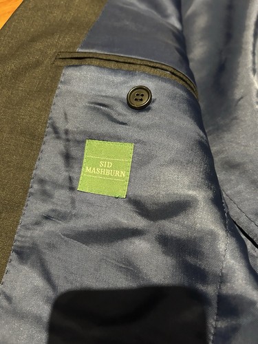 Abrigo Deportivo Sid Mashburn Hombres 36R Gris 2 Botones Forrado Lana Blazer Chaqueta Negocios - Imagen 4 de 11