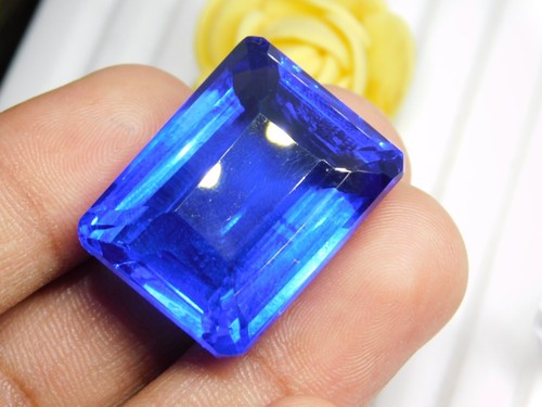Zertifiziert 72 + ct AAA + einwandfrei zertifiziert brasilianisch strahlend geschnitten blau Topas lose - Bild 4 von 5