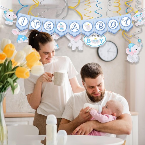 Baby Shower Decorations Set 30Pcs Baby Shower Hanging Swirls and Baby Shower ... - Picture 5 of 7