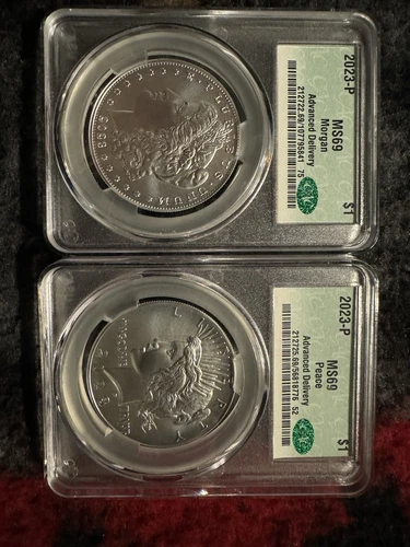 2023-P Ms 69 Morgan And Ms 69 Peace Dollar! Advance Delivery.