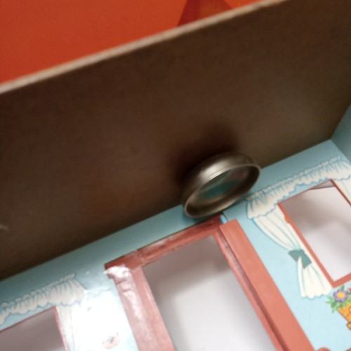 Clean Vintage 1969 Fisher Price Little People Tudor Family House W Doorbell - Picture 3 of 19