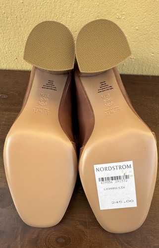 Mocasines LEWIT de charol de tacón alto bloque malva EU 37,5 US 7 hechos en Italia - Imagen 10 de 12
