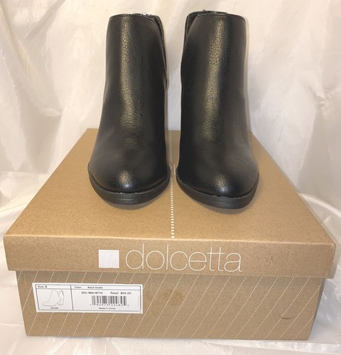 Dolcetta Damen Stiefelette schwarz Schlange Kunstleder Reißverschluss *H - Bild 1 von 5