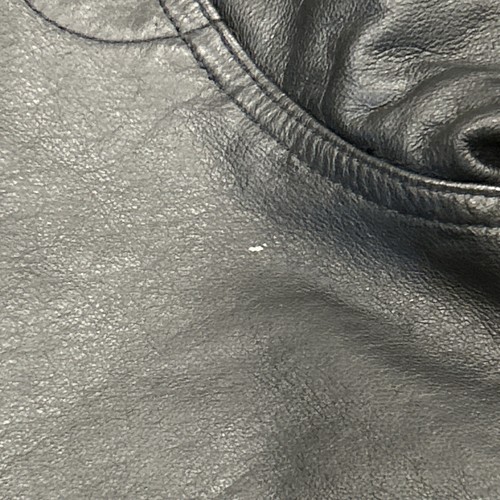 Men Black Leather Jacket Large Faux Fur Lining Desert Well Bomber Zip Up Coat - Picture 14 of 17