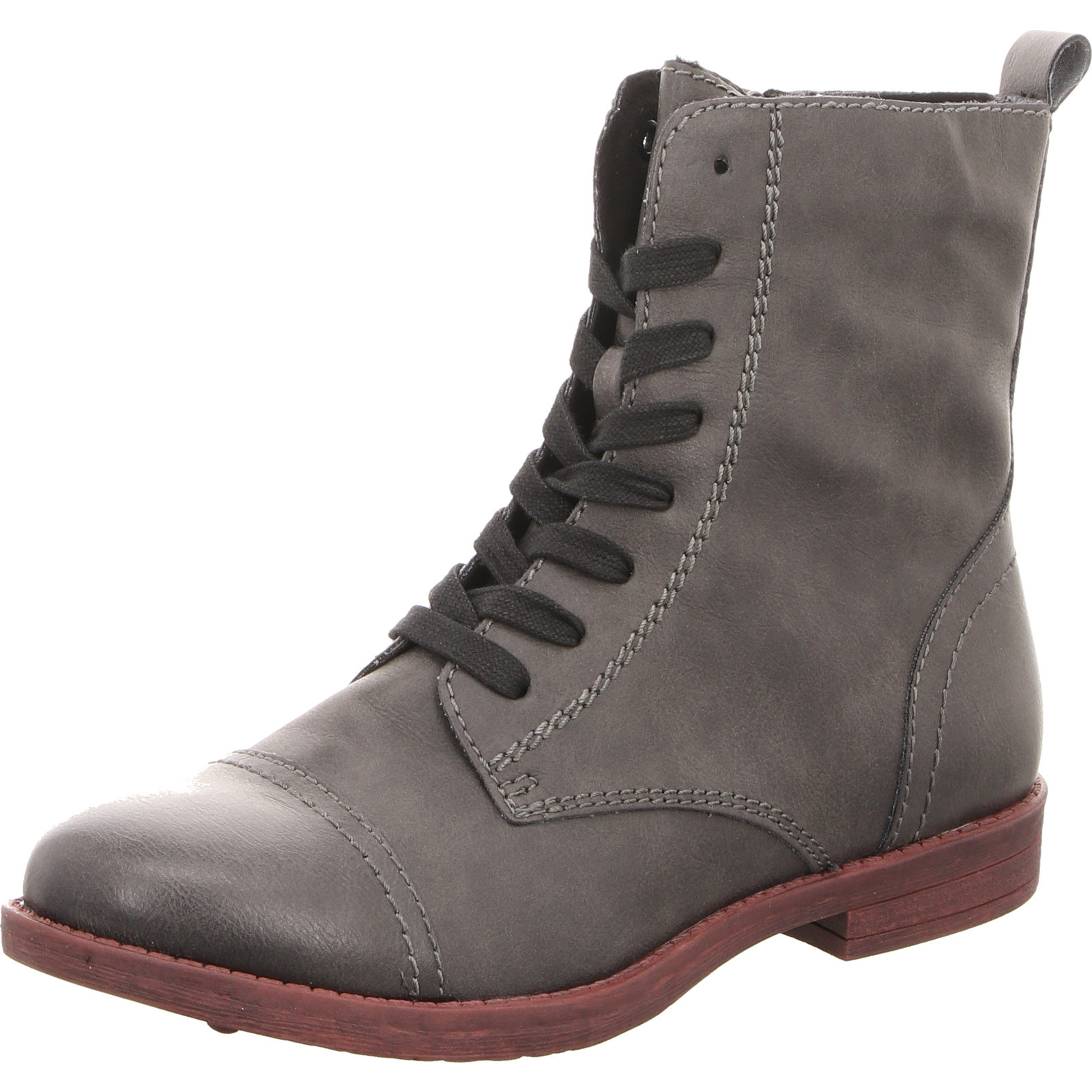 Tamaris Damen Stiefelette mit leichtem Warmfutter Leder grau Tamaris Damen Stiefelette mit leichtem Warmfutter Leder grau