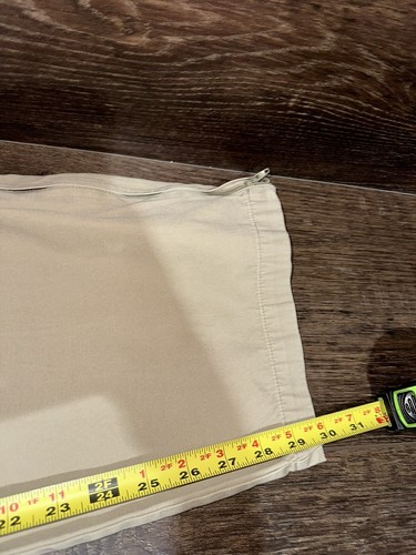 Vintage Travelsmith Convertible Cargo Pants Mens 36x30 Khaki Tan Zipper Shorts - Picture 8 of 9