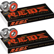 Bones Bearings Skate Bearings Reds 16-Count 8mm 608 Skateboard Hockey Inline