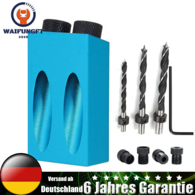 Pocket Hole Jig Kit 15 ° Schrägloch Positionierer Mit 6/8/10mm Bohreradapter DE