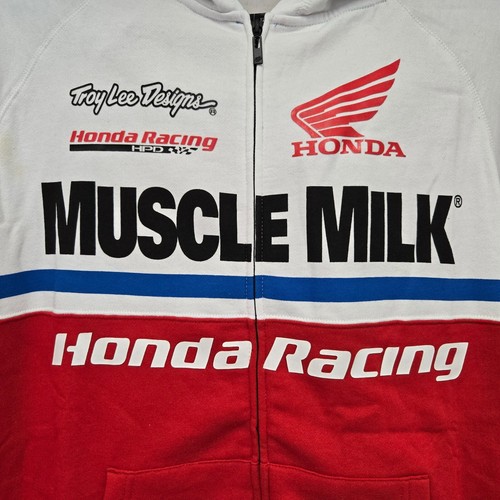 Troy Lee Designs Honda Team Muscle Milk Team Hoodie Jacket White XL *DISPLAY* - Picture 12 of 17